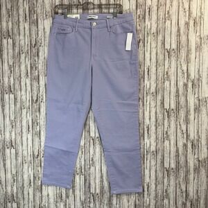 Nine West‎ Jeans Gramercy Crop Pants Lilac Purple Slim Fit Women Size10